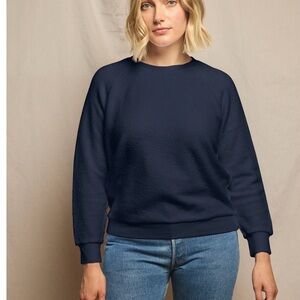 perfectwhitetee Ziggy Navy Sweatshirt. Medium.